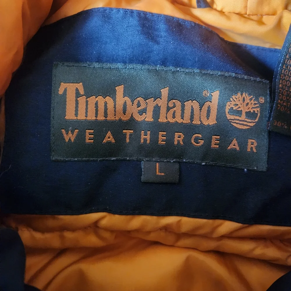 Timberland Navy Winter Puffer Jacket Mens large